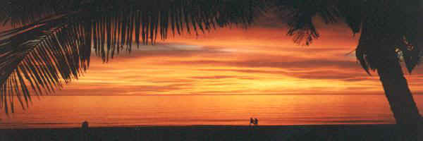Stunning sunset on the Gulf beach